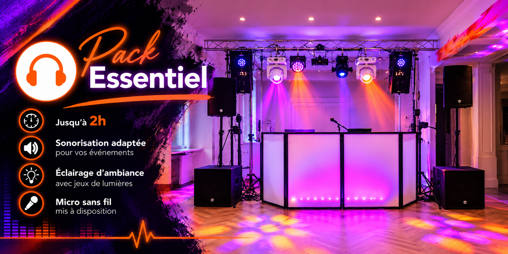 Affiche originale du pack Essentiel, description des équipements inclus